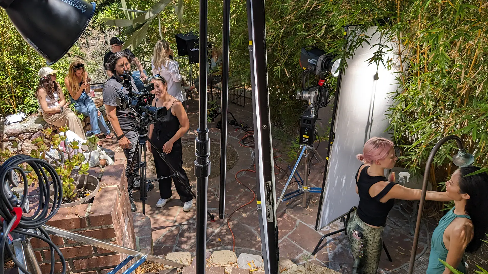 Outdoor location shoot with the LAS crew